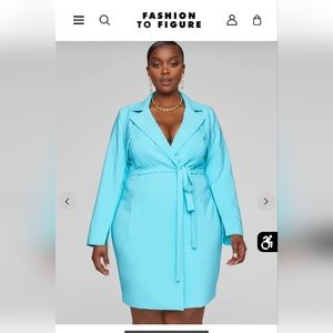 Fashion to figure Clarice Tie Waist Blazer Dress